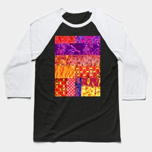 Bright red quilt, graphic design Baseball T-Shirt